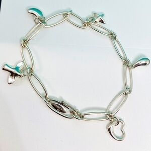 Vintage Tiffany & co Elsa Peretti charm bracelet  925 box